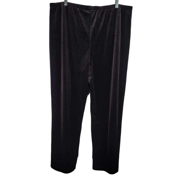 Chico’s Travelers Pant In Black Velvet 3S XL 16/18 Petite Wide Leg Holiday - Picture 2 of 11
